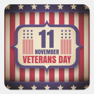 Vintage sticker for Veterans day