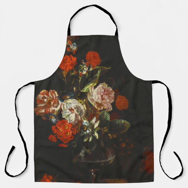 Vintage Still Life with Flowers Apron (Front)