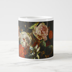 Vintage Still Life with Flowers Large Coffee Mug