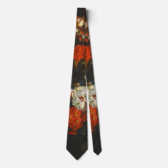 Vintage Still Life with Flowers Tie (Front)