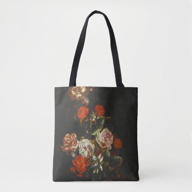 Vintage Still Life with Flowers Tote Bag (Front)