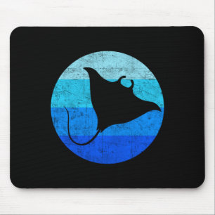 Vintage Stingray Manta Ray Hawaii Ocean Animals Mouse Pad