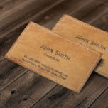 Vintage Stitched Frame Leather Texture Business Card<br><div class="desc">Vintage Stitched Frame Leather Texture Business Cards.</div>