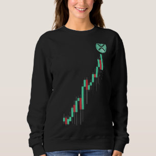 Vintage Stock Chart Ripple Xrp Coin To The Moon Cr Sweatshirt