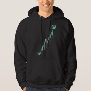 Vintage Stock Chart Stellar Xlm Coin To The Moon C Hoodie