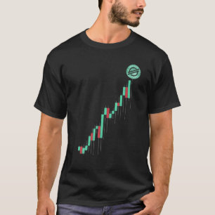 Vintage Stock Chart Stellar XLM Coin To The Moon C T-Shirt