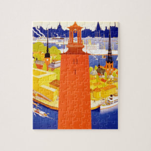 Vintage Stockholm Sweden Jigsaw Puzzle