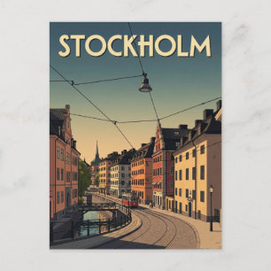 Vintage Stockholm Sweden Travel Postcard
