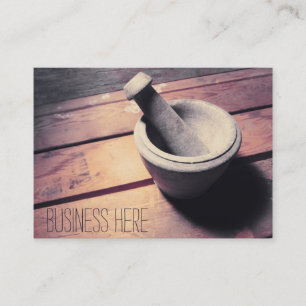 Vintage Stone Pestle and Mortar Retro Inspired Business Card
