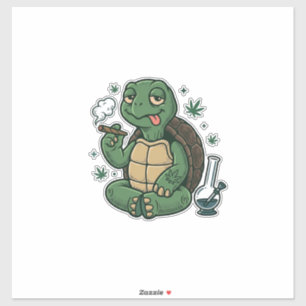 Vintage Stoner Turtle Vector Shirt Design_1