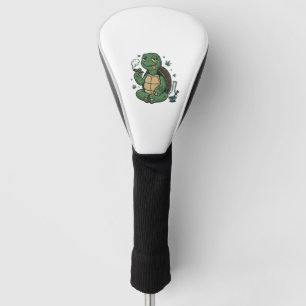 Vintage Stoner Turtle Vector Shirt Design_1 Golf Head Cover