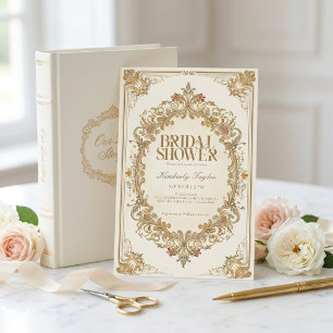 Vintage Story Book New Chapter Bridal Shower Invitation
