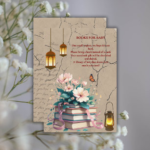 Vintage Storybook Floral Baby Shower Enclosure Card