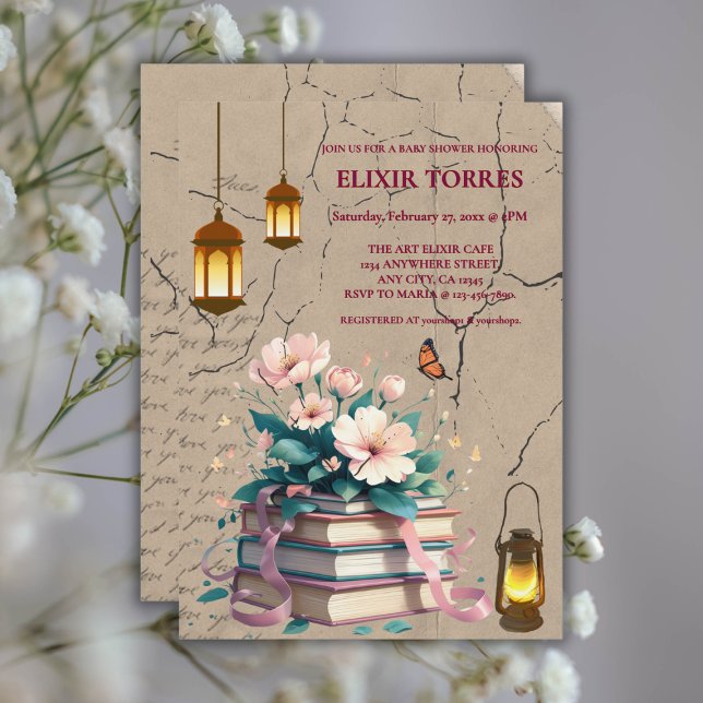 Vintage Storybook Floral Baby Shower Invitation (Creator Uploaded)
