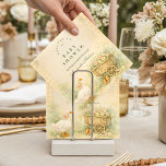 Vintage Storybook Silly Goose Baby Shower Napkin<br><div class="desc">A charming storybook-style baby shower design featuring a sweet watercolor goose standing beside a nest filled with pastel eggs. Delicate spring flowers and soft greenery create a gentle countryside scene, while a blush bow and sage gingham background add a cozy cottagecore touch. The vintage illustration style and soft pastel palette...</div>