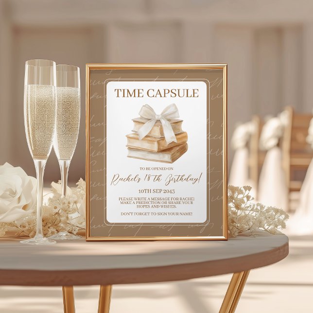 Vintage Storybook Time Capsule Table Sign (Creator Uploaded)