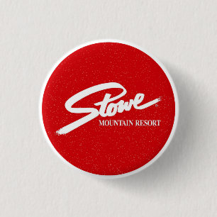 Vintage Stowe, VT outdoor winter trails ski slops  3 Cm Round Badge
