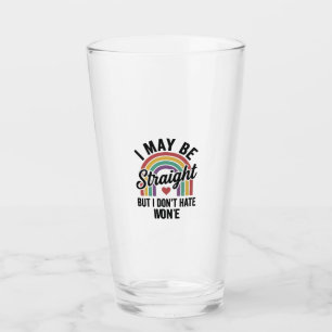 Vintage Straight But Kind Rainbow Pride Shirt_1 Glass