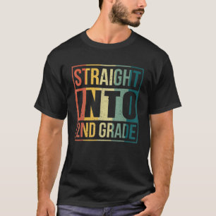 Vintage Straight Into 2Nd Grade Teacher Student Fi T-Shirt