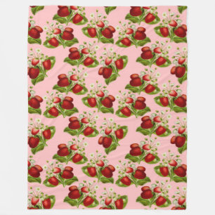 vintage strawberries blanket
