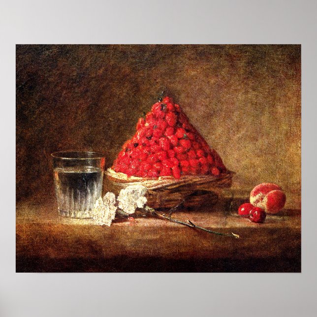 Vintage Strawberries - by Chardin Poster (Front)