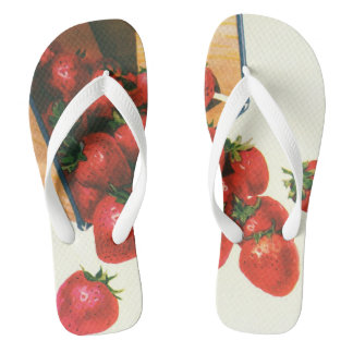 Vintage Strawberries in Basket, Food Fruit Berries Jandals