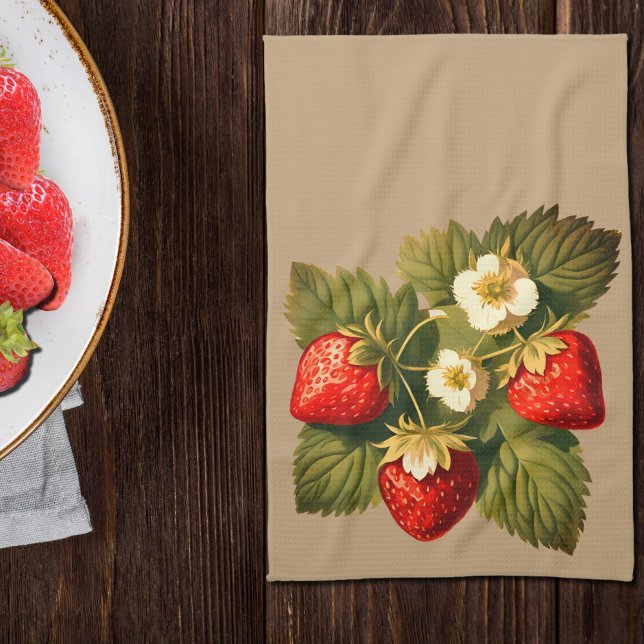 Vintage strawberries no2 tea towel (Creator Uploaded)