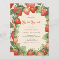 Vintage Strawberry Bridal Brunch Party 