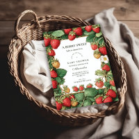 Vintage Strawberry Cottagecore Baby Shower