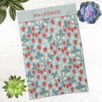 Vintage Strawberry Cottagecore Floral Botanical