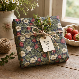 Vintage Strawberry Fields Pattern Decoupage  Tissue Paper