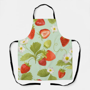 Vintage Strawberry Garden Apron