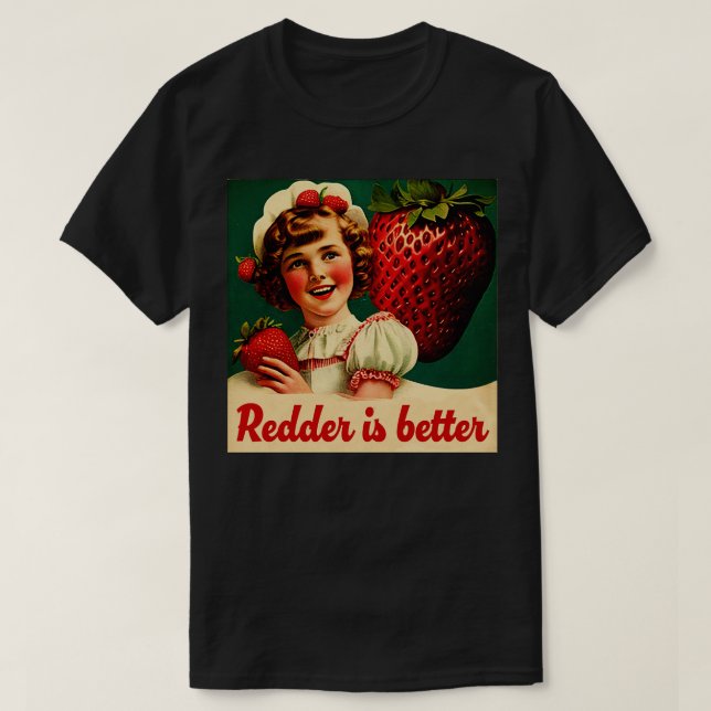 Vintage Strawberry Girl Strawberry Lovers T-Shirt (Design Front)