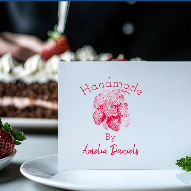 Vintage Strawberry Handmade By Rubber Stamp (Creator Uploaded)