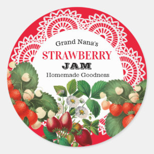 Vintage Strawberry Jam Label