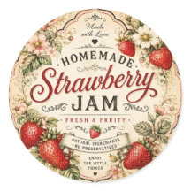 VIntage Strawberry Jam Label
