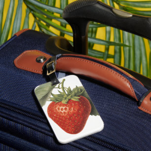 Vintage Strawberry  Luggage Tag