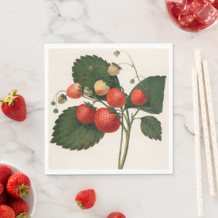 Vintage Strawberry Napkin
