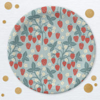 Vintage Strawberry Plant Pattern