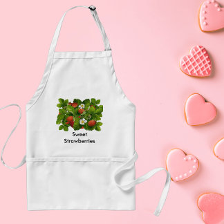 Vintage Strawberry Plant Standard Apron