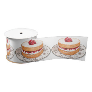 Vintage strawberry shortcake dessert satin ribbon