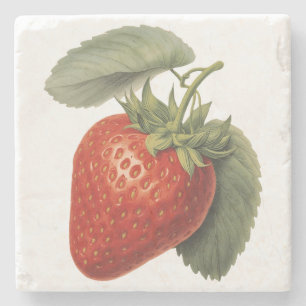 Vintage Strawberry Stone Coaster