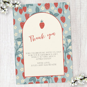 Vintage Strawberry Thank You Card