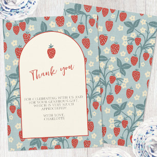 Vintage Strawberry Thank You Card