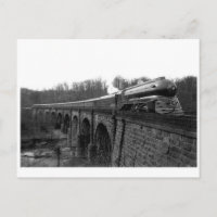 Vintage Streamline Steam Locomotive Postcard