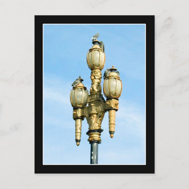 Vintage Street Light - San Francisco Postcard (Front)