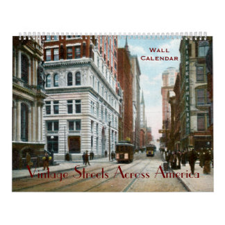 Vintage Streets Across America Wall Calendar