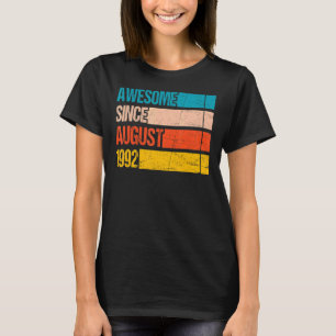 Vintage Stripe Colour Awesome Since August 1992 Bi T-Shirt