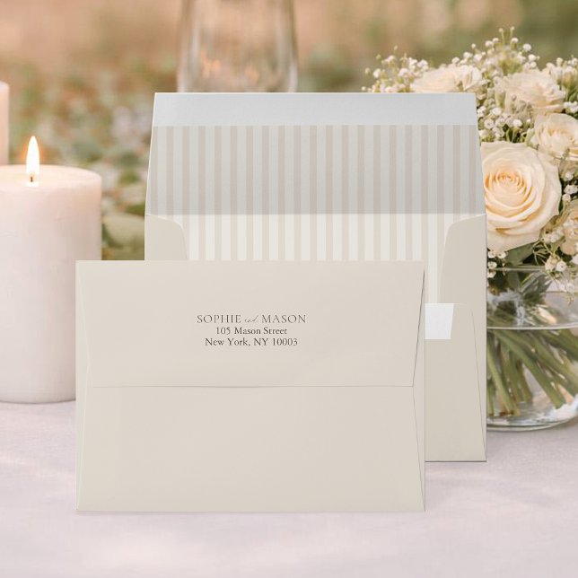 Vintage Stripe Wedding Envelope with Liner (Creator Uploaded)
