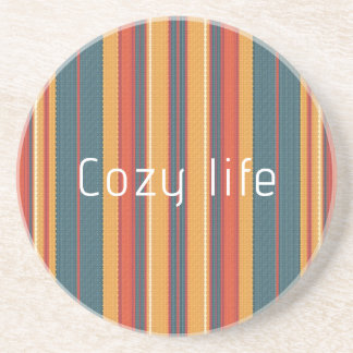 vintage striped coaster